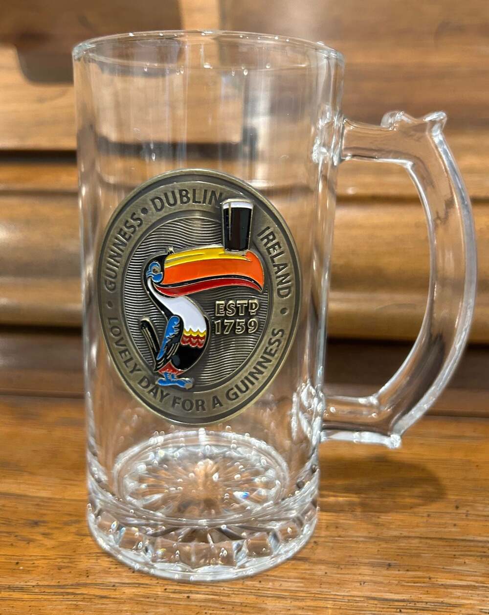 Guinness Ireland Collection Gilroy Toucan Metal Badge Glass Beer Tankard